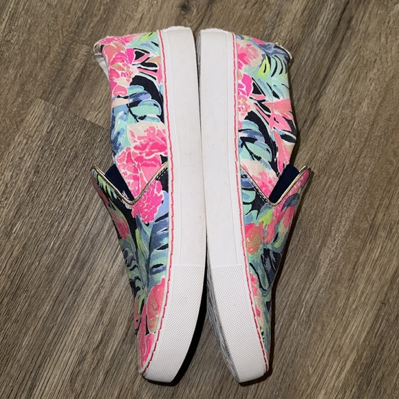 Lilly Pulitzer Julie Sneaker Tropical Flower Slip on Sneaker Shoe Size-8 - Picture 4 of 6